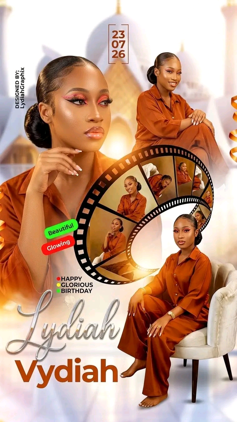 Luxury birthday poster design